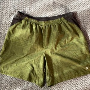 Green & Black Running Shorts
